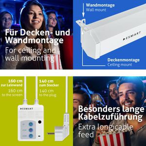 Produktbild für Beamer-Leinwand ESMART Professional MIMOTO