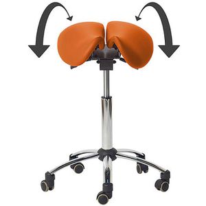 Produktbild für Drehhocker Teqler T135364OR, mit Sattelsitz
