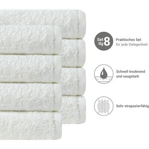 Produktbild für Handtuch NatureMark Frottier, weiß, 50 x 100 cm