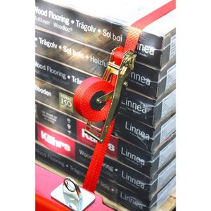 Produktbild für Spanngurt Kerbl 37184, rot, mit Spitzhaken &amp; Ratsche