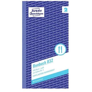 Produktbild für Bonbuch Zweckform 832, Kellner-Nr. 2