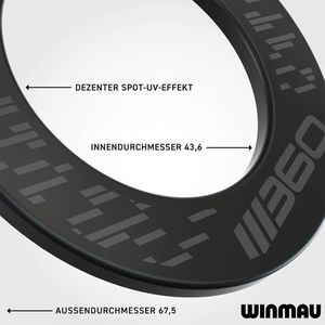 Produktbild für Dartscheibe WINMAU Blade 6 TC 360 Set, mit PDC Zertifizierung