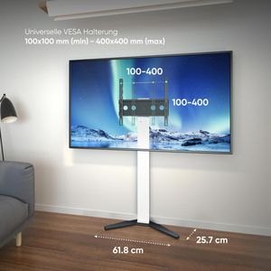 Produktbild für TV-Ständer Onkron TS1140-W, weiß/schwarz, Metall