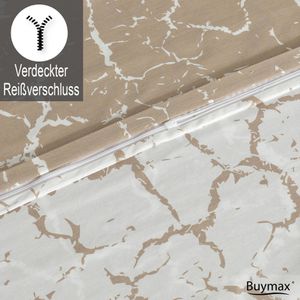 Produktbild für Bettwäsche Buymax Mercer, beige, weiß, Renforcé