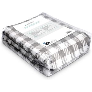 Produktbild für Heizdecke Navaris Poncho, grau / weiß