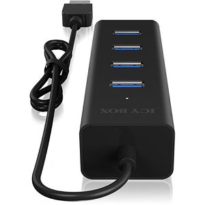 Produktbild für USB-Hub ICY-BOX IB-HUB1409-U3, schwarz, mit Metallgehäuse