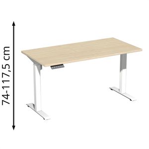 Produktbild für Schreibtisch Geramöbel Elevate Home, ahorn / weiß