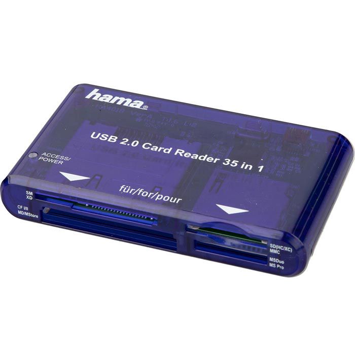Hama Kartenlesegerät Multislot 55348, 35 in 1, USB 2.0, extern