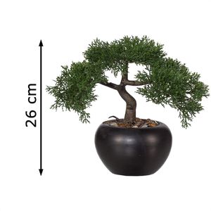 Produktbild für Kunstpflanze Creativ-green Bonsai Zeder
