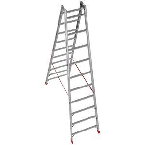 Produktbild für Stehleiter Euroline Nr. 305, 3051110, beidseitig begehbar