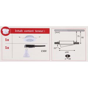 Produktbild für LED-Einbaustrahler Paulmann Base, warmweiß