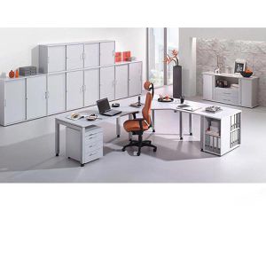 Produktbild für Sideboard Hammerbacher SBTS, aus Holz, lichtgrau
