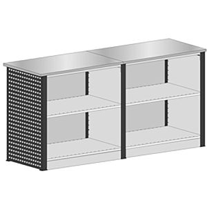 Empfangstheke Schulte Theken-Set 1, 44010, schwarz / grau