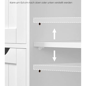 Produktbild für Badschrank Vasagle BBC49WT, mit 4 Füßen, weiß
