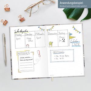 Produktbild für Notizbuch paper&amp;you Grey Marble, 6613-1, Karton Softcover