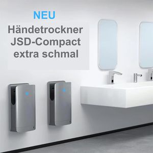 Produktbild für Händetrockner JSD JSD-Compact, 60144, Jet-Luftstrom, silber