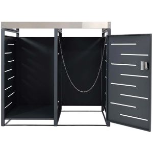 Produktbild für Mülltonnenbox Mendler HWC-H40, Metall