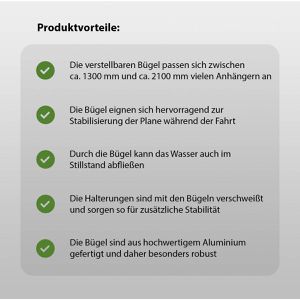Produktbild für Flachplanenbügel Trutzholm aus Aluminium