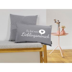 Produktbild für Sofakissen Magma-Heimtex Lieblingsmensch, grau