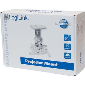 Produktbild für Beamer-Deckenhalterung LogiLink BP0003, weiß