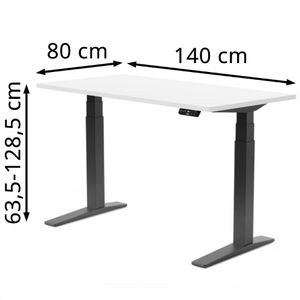Produktbild für Schreibtisch FlexiSpot E7B-Pro 2026, weiß / schwarz