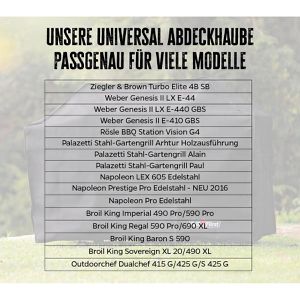 Produktbild für Grillabdeckung Grillfürst 17-077, aus Gewebematerial, schwarz