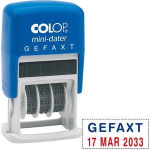 Produktbild für Datumstempel Colop Mini-Dater S160L4, rot/blau, selbstfärbend