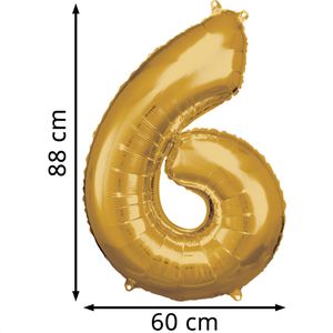 Produktbild für Luftballons Amscan 9906271, Riesenzahl 6, gold