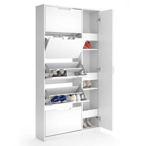 Produktbild für Schuhschrank Vicco Luca, weiß, mit Spiegelschrank