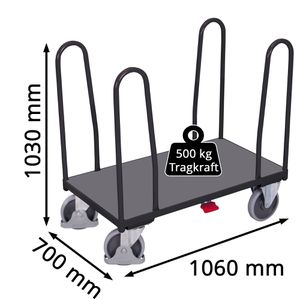 Produktbild für Transportwagen VARIOfit Seitenbügelwagen, sw-700.204/AG