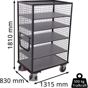 Produktbild für Etagenwagen VARIOfit sw-800.410/AG