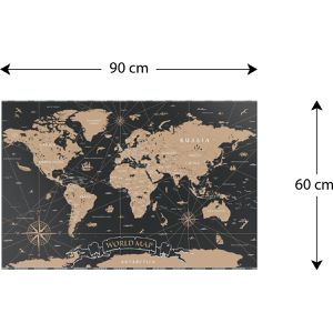 Produktbild für Magnettafel ALLboards MetalBoards, Weltkarte