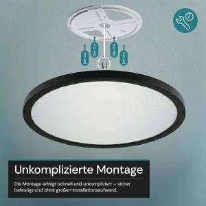 Produktbild für LED-Panel Luxula LX300218, schwarz, Ø 50 cm