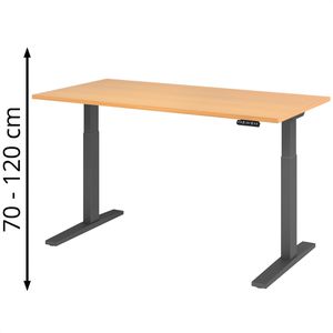 Schreibtisch Hammerbacher XMKA 16, buche / graphit