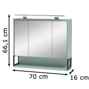 Produktbild für Spiegelschrank Schildmeyer Limone 146032, mint