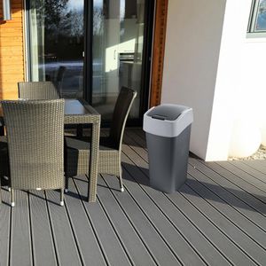 Produktbild für Mülleimer Curver Flip Bin 45L, soft grey