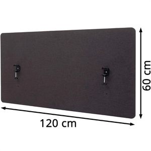 Produktbild für Tischtrennwand Mendler HWC-G75, dunkelgrau