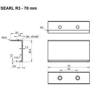 Produktbild für Möbelgriffe SO-TECH SEARL R3, schwarz, aus Aluminium