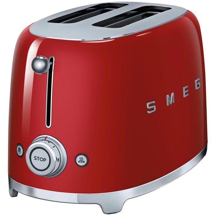Smeg Toaster TSF01RDEU 50er Retro Style, 2 Scheiben, 950 Watt, Edelstahl,  rot – Böttcher AG