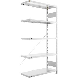 Anbauregal META-Regalbau 20088739, 5 Metallböden