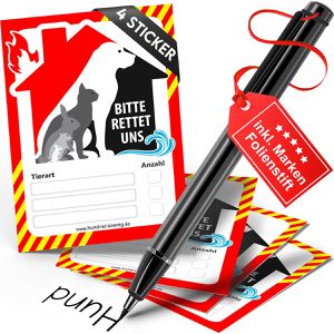 Produktbild für Hinweisetiketten HUND-IST-KÖNIG Notfallaufkleber