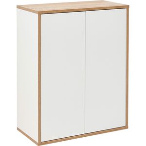 Bad-Hängeschrank Fackelmann Finn 84613, matt weiß / eiche