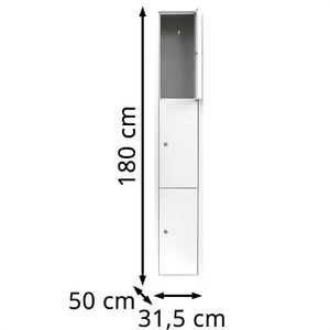 Produktbild für Schließfachschrank Lüllmann 520317, weiß