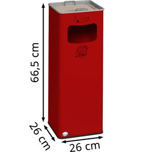 Produktbild für Aschenbecher VAR B25R, 3071, rot, für Outdoor