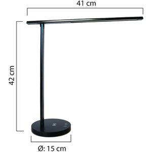 Produktbild für Schreibtischlampe Unilux Diva, schwarz, LED