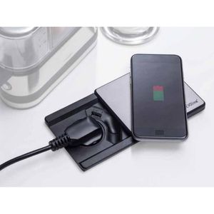 Produktbild für Einbausteckdose EVOline Square80, mit 3m Kabel