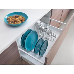 Produktbild für Topfdeckelhalter Metaltex Lido, silber, aus Metall