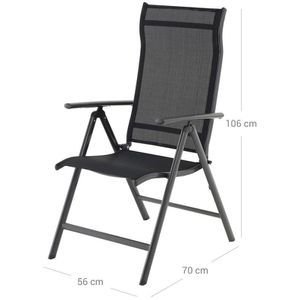 Produktbild für Gartenstuhl Songmics GCB29BK, Kunststoff
