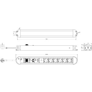 Produktbild für Steckdosenleiste Bachmann Primo 331.071, 2m Kabel