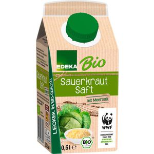 Produktbild für Saft Edeka Sauerkrautsaft mit Meersalz, ohne Zuckerzusatz, BIO